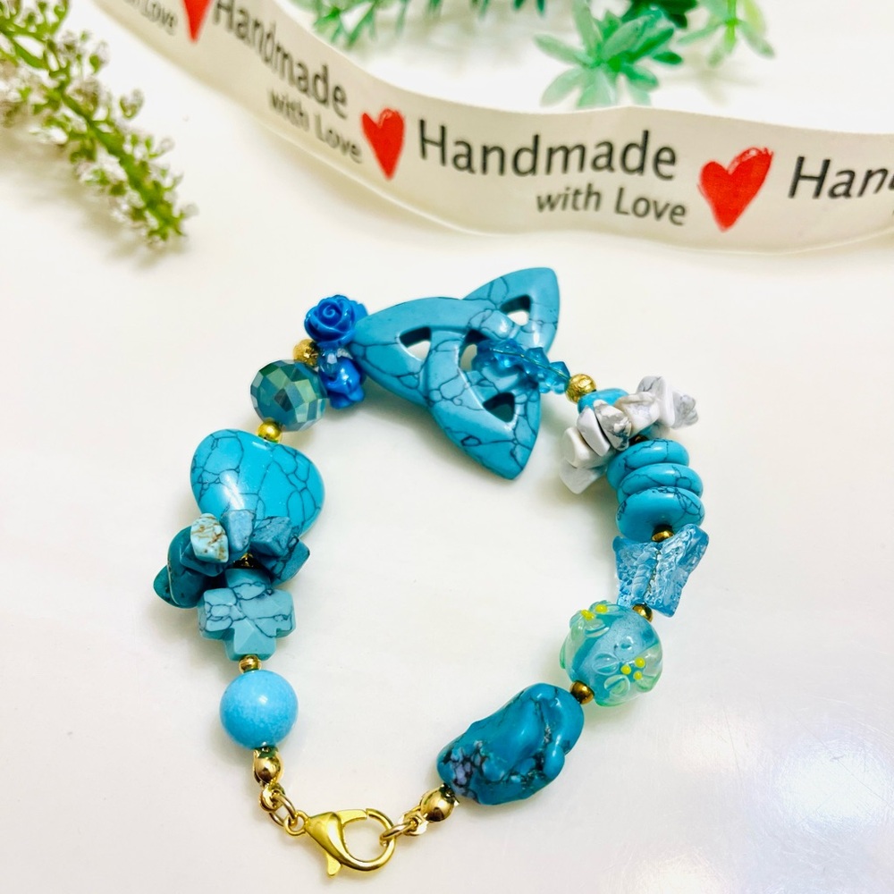 Handmade Blue Turquoise Bracelet